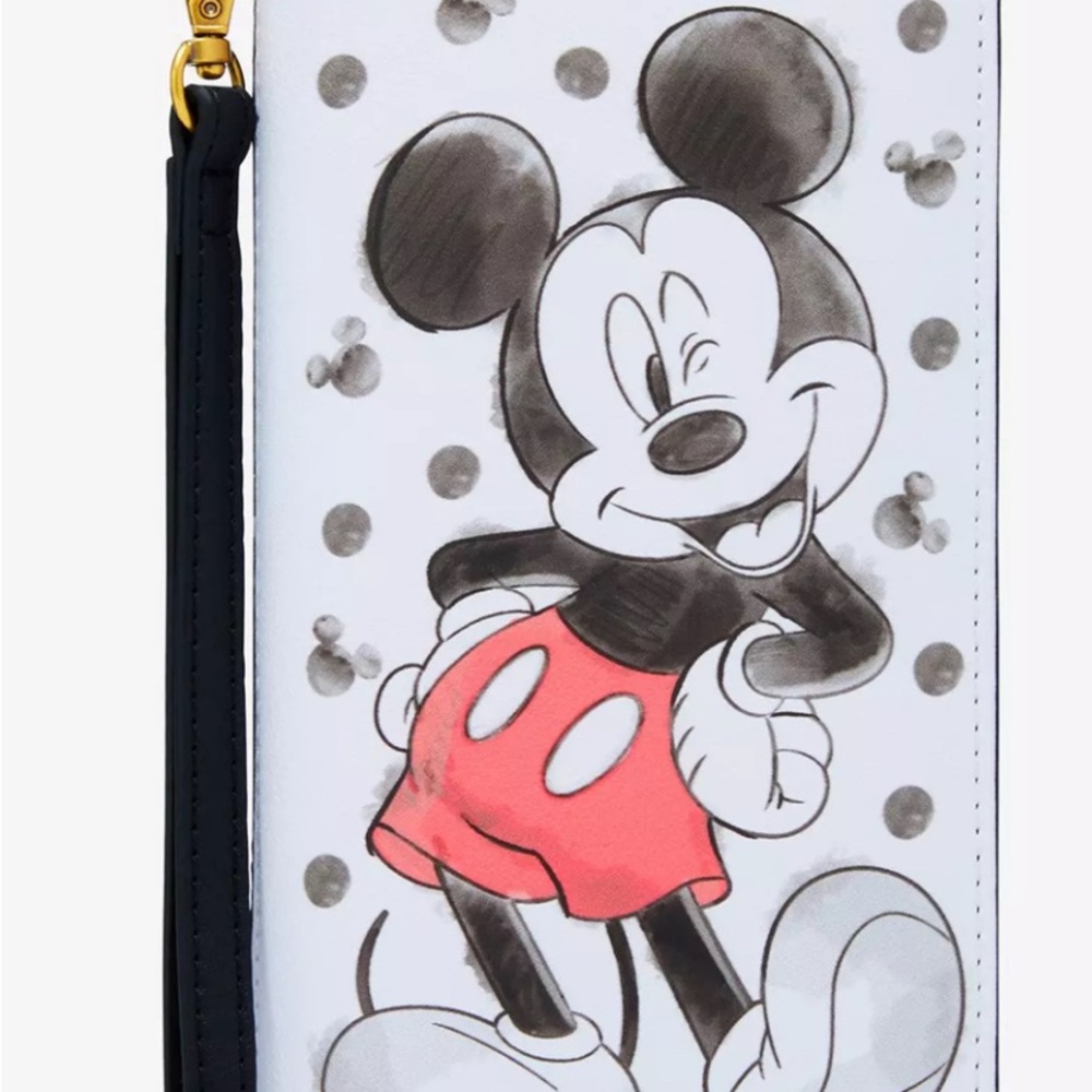 Loungefly Disney Mickey Mouse Watercolor Tech Wallet